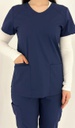 بلوزة سكراب طبي نسائي من ماركة لاب ميد -5000 (Navy, XXS)